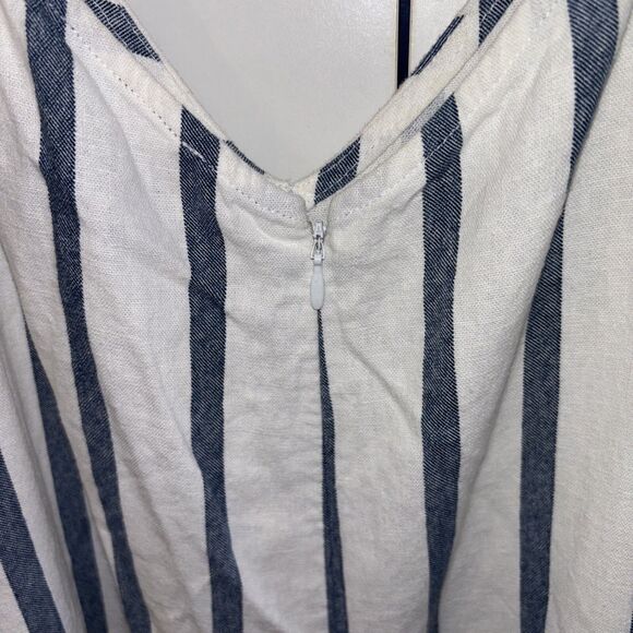 Ivy Street Women Jumpsuit Linen Rayon Romper L Wide Leg Beach Boho Sleeveless - Picture 5 of 8